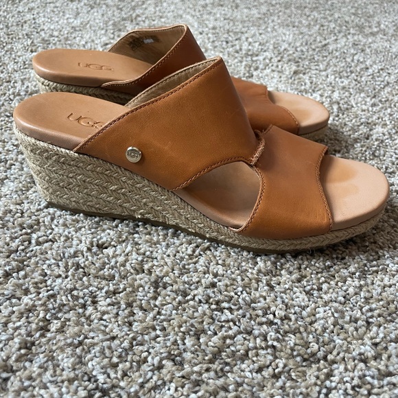 UGG camel wedge sandals size 7 - Picture 2 of 6